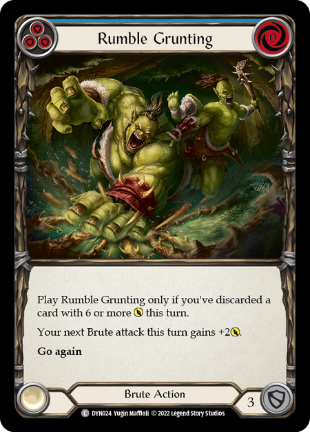 [024]【EN】【Rainbow Foil】Rumble Grunting (青)【DYN】[C][Brute]