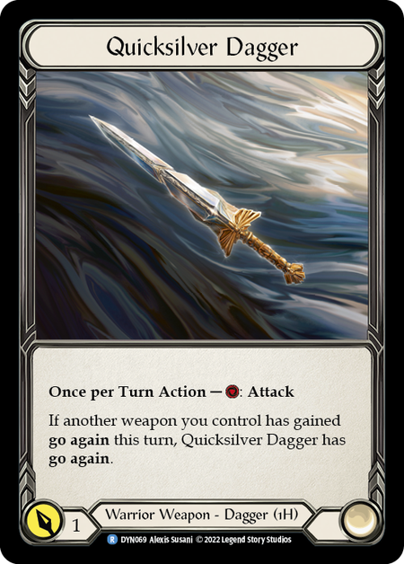 [069]【EN】【Cold Foil】Quicksilver Dagger【DYN】[R][Warrior][Weapon]