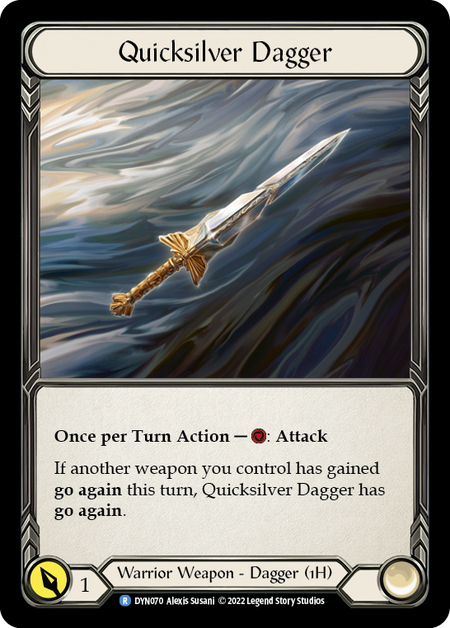 [070]【EN】【Rainbow Foil】Quicksilver Dagger【DYN】[R][Warrior][Weapon]