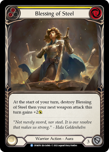 [074]【EN】【Rainbow Foil】Blessing of Steel (黄)【DYN】[R][Warrior]