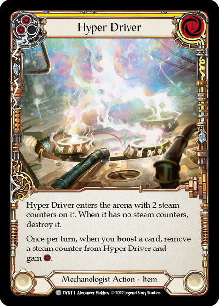 [111]【EN】【Cold Foil】Hyper Driver (黄)【DYN】[C][Mechanologist]