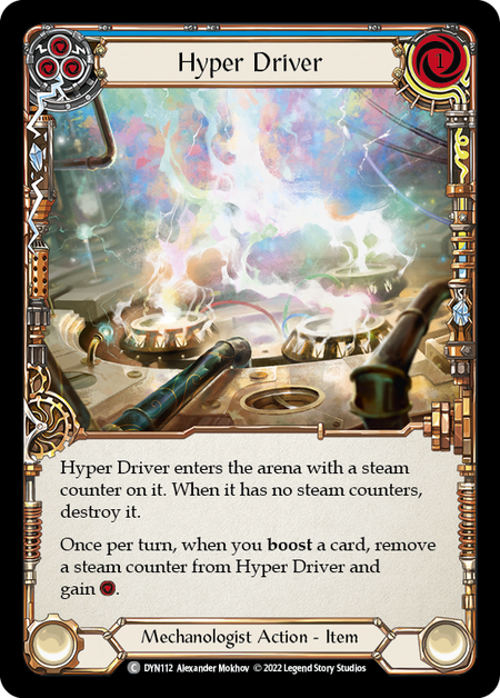 [112]【EN】【Cold Foil】Hyper Driver (青)【DYN】[C][Mechanologist]