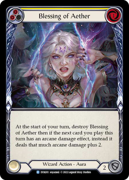 [201]【EN】【Rainbow Foil】Blessing of Aether (黄)【DYN】[R][Wizard]