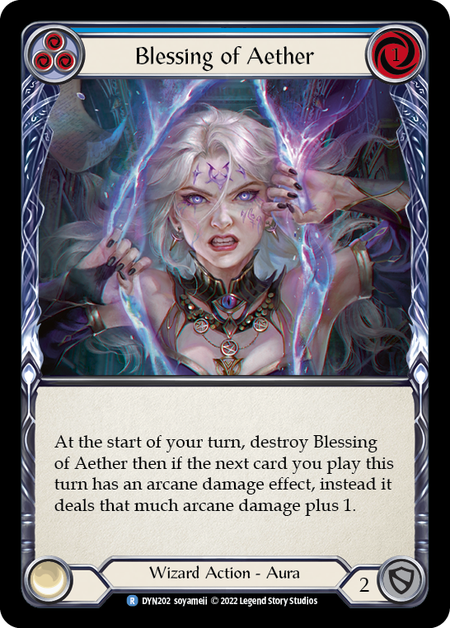 [202]【EN】【Rainbow Foil】Blessing of Aether (青)【DYN】[R][Wizard]