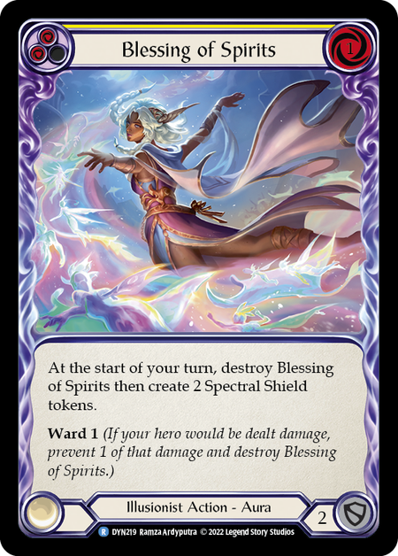 [219]【EN】【Rainbow Foil】Blessing of Spirits (黄)【DYN】[R][Illusionist]