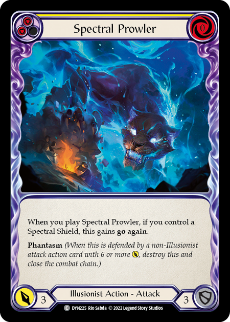 [225]【EN】【Rainbow Foil】Spectral Prowler (黄)【DYN】[C][Illusionist]