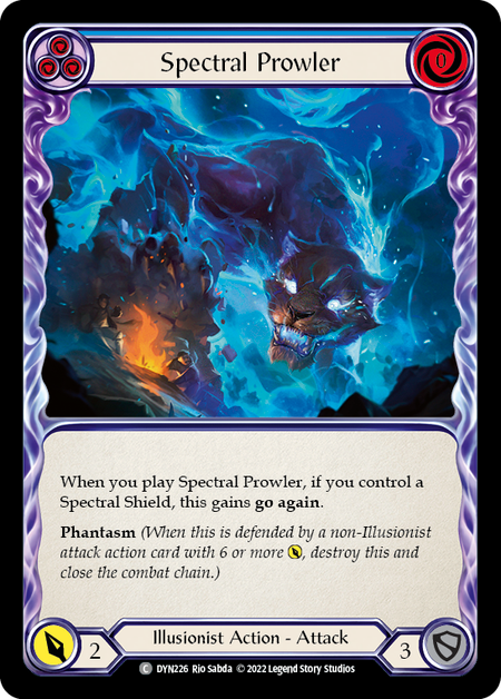 [226]【EN】【Rainbow Foil】Spectral Prowler (青)【DYN】[C][Illusionist]