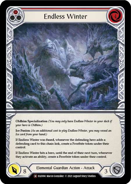 [004]【EN】【Rainbow Foil】Endless Winter【ELE-UL】[M][Elemental Guardian]