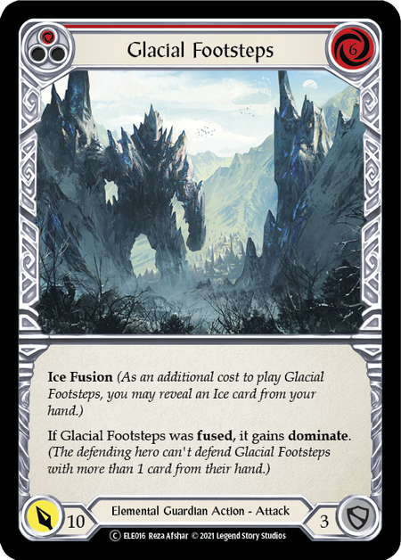 [016]【EN】Glacial Footsteps (赤)【ELE-UL】[C][Elemental Guardian]