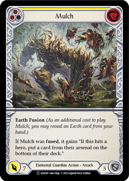 [020]【EN】【Rainbow Foil】Mulch (黄)【ELE-UL】[C][Elemental Guardian]