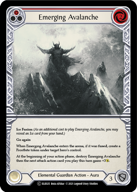 [025]【EN】Emerging Avalanche (赤)【ELE-UL】[C][Elemental Guardian]