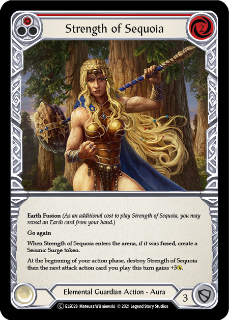 [028]【EN】Strength of Sequoia (赤)【ELE-UL】[C][Elemental Guardian]