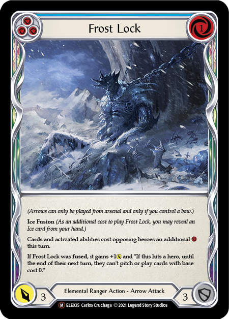 [035]【EN】【Rainbow Foil】Frost Lock【ELE-UL】[M][Elemental Ranger]