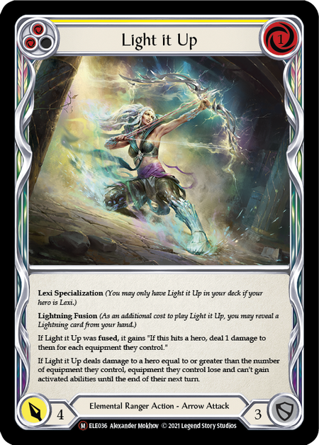 [036]【EN】【Rainbow Foil】Light it Up【ELE-UL】[M][Elemental Ranger]