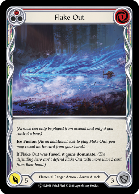 [056]【EN】【Rainbow Foil】Flake Out (赤)【ELE-UL】[C][Elemental Ranger]