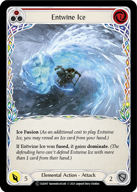 [097]【EN】【Rainbow Foil】Entwine Ice (赤)【ELE-UL】[C][Elemental]