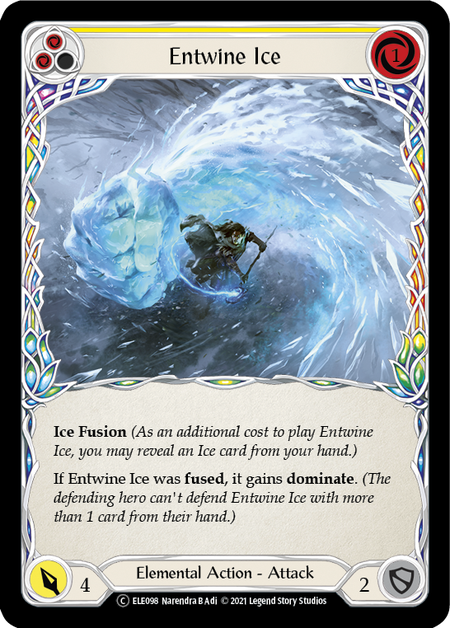 [098]【EN】【Rainbow Foil】Entwine Ice (黄)【ELE-UL】[C][Elemental]