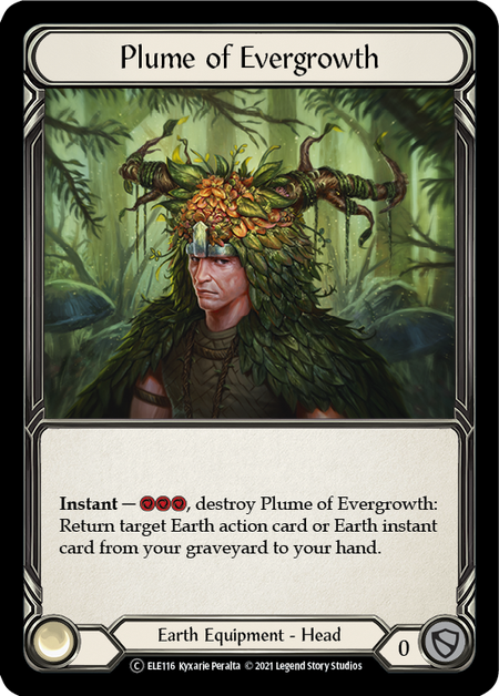 [116]【EN】【Rainbow Foil】Plume of Evergrowth【ELE-UL】[C][Earth][Equipment]