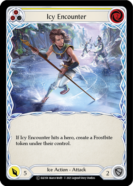 [158]【EN】【Rainbow Foil】Icy Encounter (黄)【ELE-UL】[C][Ice]