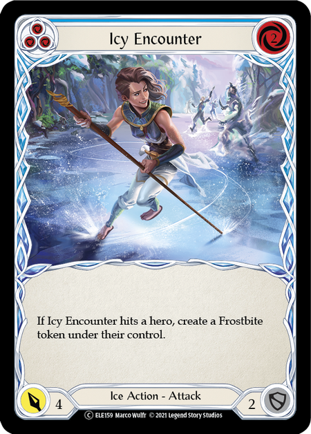 [159]【EN】【Rainbow Foil】Icy Encounter (青)【ELE-UL】[C][Ice]