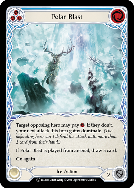 [168]【EN】【Rainbow Foil】Polar Blast (青)【ELE-UL】[C][Ice]