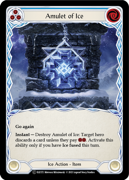 [172]【EN】【Rainbow Foil】Amulet of Ice【ELE-UL】[C][Ice]