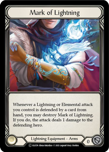 [174]【EN】【Rainbow Foil】Mark of Lightning【ELE-UL】[C][Lightning][Equipment]