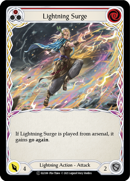 [189]【EN】Lightning Surge (赤)【ELE-UL】[C][Lightning]