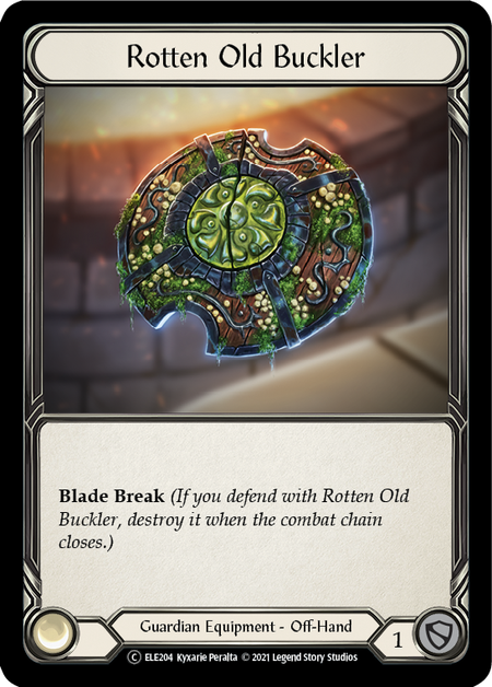 [204]【EN】【Rainbow Foil】Rotten Old Buckler【ELE-UL】[C][Guardian][Equipment]