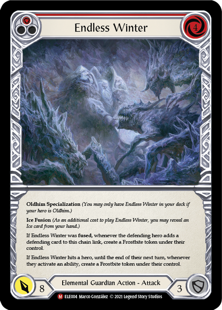 [004]【EN】【Rainbow Foil】Endless Winter【ELE1st】[M][Elemental Guardian]