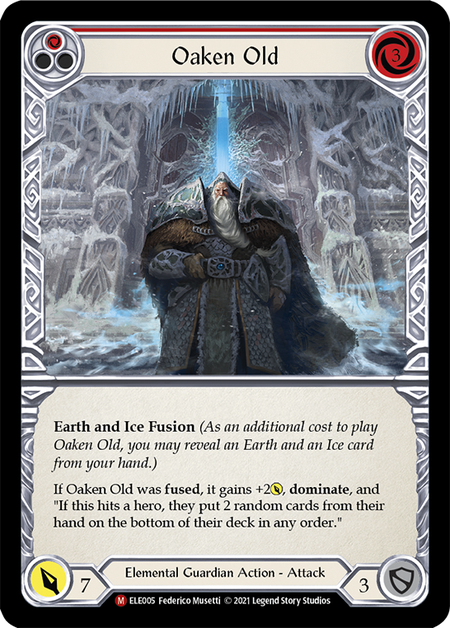 [005]【EN】【Rainbow Foil】Oaken Old【ELE1st】[M][Elemental Guardian]