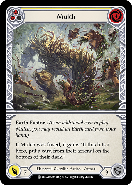 [020]【EN】【Rainbow Foil】Mulch (黄)【ELE1st】[C][Elemental Guardian]