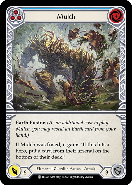 [021]【EN】Mulch (青)【ELE1st】[C][Elemental Guardian]