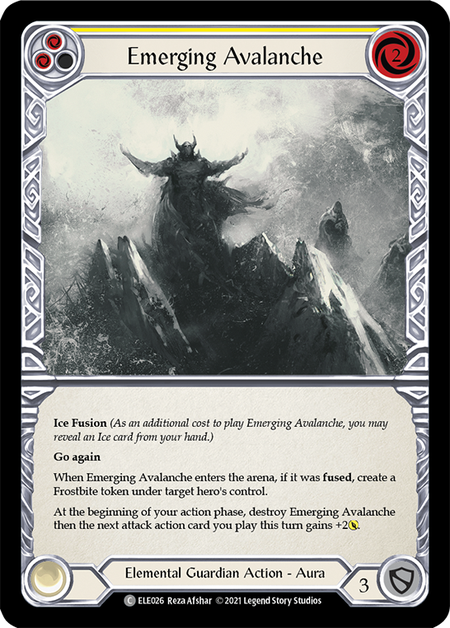 [026]【EN】Emerging Avalanche (黄)【ELE1st】[C][Elemental Guardian]