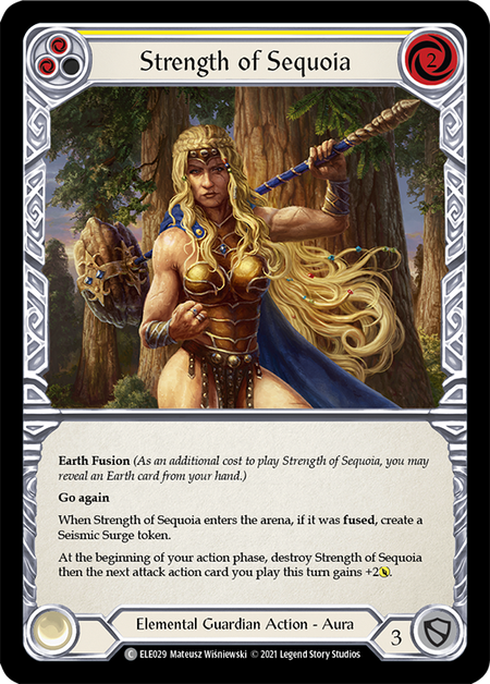 [029]【EN】Strength of Sequoia (黄)【ELE1st】[C][Elemental Guardian]