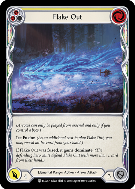 [057]【EN】【Rainbow Foil】Flake Out (黄)【ELE1st】[C][Elemental Ranger]