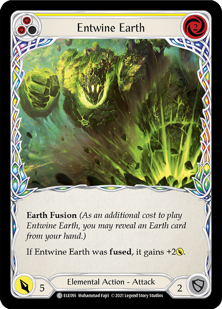 [095]【EN】【Rainbow Foil】Entwine Earth (黄)【ELE1st】[C][Elemental]