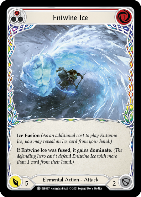 [097]【EN】【Rainbow Foil】Entwine Ice (赤)【ELE1st】[C][Elemental]