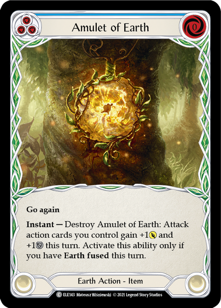 [143]【EN】【Rainbow Foil】Amulet of Earth【ELE1st】[C][Earth]