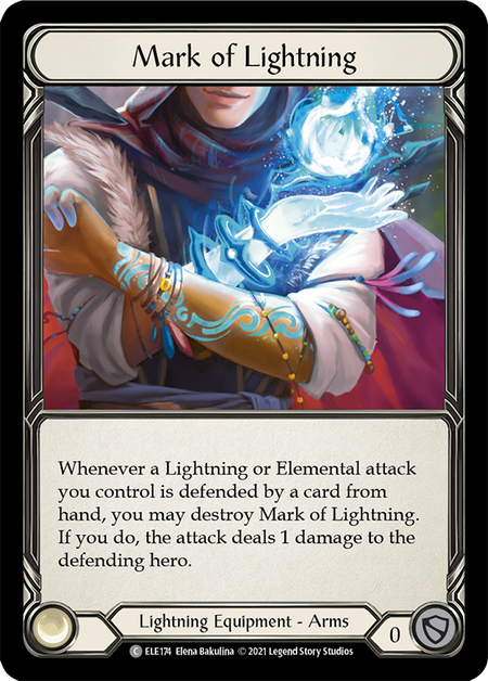 [174]【EN】【Cold Foil】Mark of Lightning【ELE1st】[C][Lightning][Equipment]