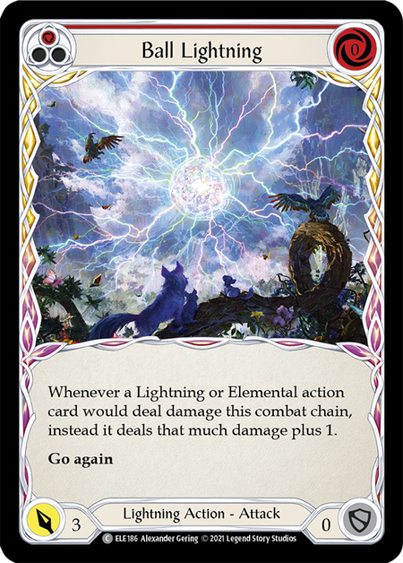 [186]【EN】【Rainbow Foil】Ball Lightning (赤)【ELE1st】[C][Lightning]