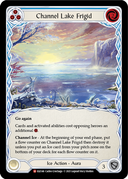 [146]【EN】【Rainbow Foil Alternate Art】Channel Lake Frigid【ELE1st】[M][Ice]