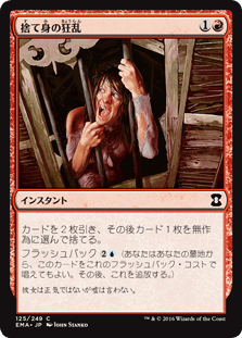 [125]【JP】【FOIL】捨て身の狂乱/Desperate Ravings【EMA】[C][赤]