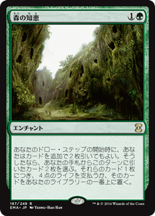 [187]【JP】森の知恵/Sylvan Library【EMA】[R][緑]
