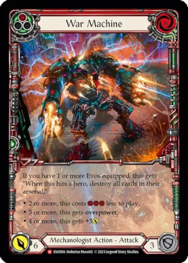 [056]【EN】【Rainbow Foil Extended Art】War Machine【EVO】[M][Mechanologist]