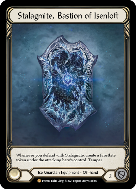 [018]【EN】【Cold Foil】Stalagmite, Bastion of Isenloft【EVR1st】[L][Guardian][Equipment]