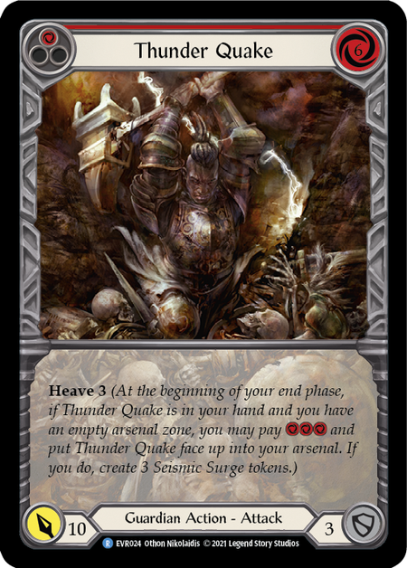 [024]【EN】【Rainbow Foil Extended Art】Thunder Quake (赤)【EVR1st】[R][Guardian]