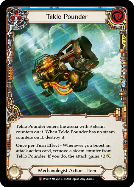 [072]【EN】【Rainbow Foil】Teklo Pounder【EVR1st】[M][Mechanologist]