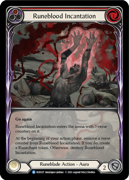 [107]【EN】【Rainbow Foil Extended Art】Runeblood Incantation (赤)【EVR1st】[R][Runeblade]