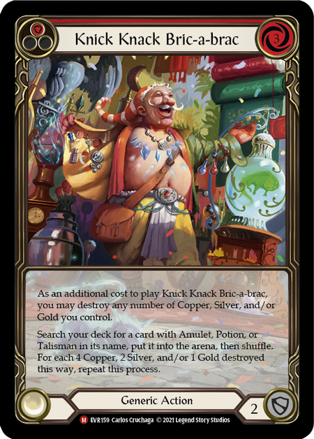 [159]【EN】【Rainbow Foil Extended Art】Knick Knack Bric-a-brac【EVR1st】[M][Generic]